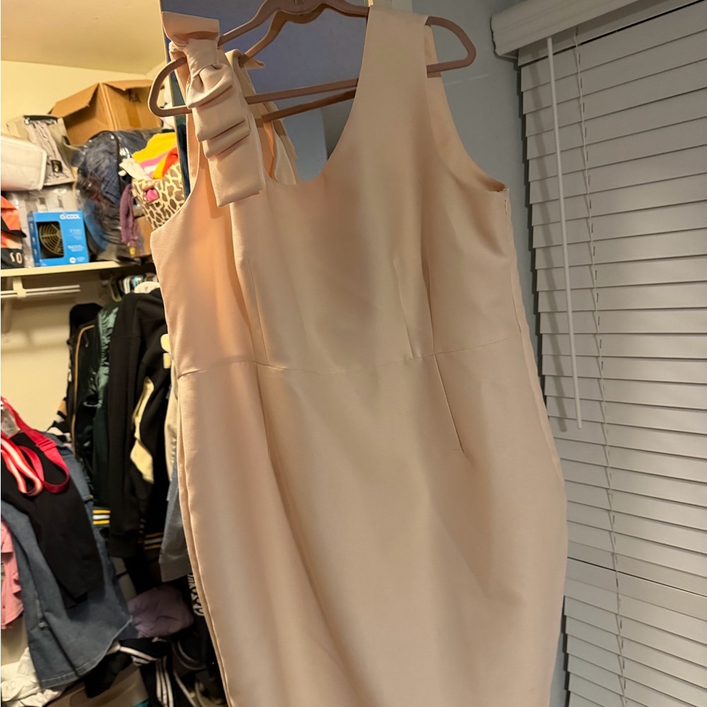 ASOS One Shoulder Cream Dress
